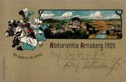 Studentika Abiturientia Arnsberg Per Aspera Ad Astra 1909 I- - Autres & Non Classés