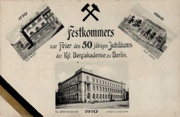 Berlin Mitte (1000) Festkommers Zur Feier Des 50 Jährigen Jubiläums Der Kgl. Bergakademie 1910 Invalidenstrasse I - Plötzensee