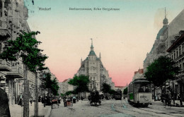 Berlin Rixdorf (1000) Berlinerstrasse Bergstrasse Straßenbahn 1909 I- - Ploetzensee