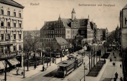 Berlin Rixdorf (1000) Berlinerstrasse Postamt Straßenbahn 1908 I- - Plötzensee