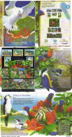 Vanuatu 1997-1999-2001 Tropical Birds Mi 1038-1041, 1081-1084, Bloc 34, 1129-1133  MNH(**) - Vanuatu (1980-...)