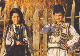 CPA  - NATIONAL MUSEUM OF ROMANIAN PEASANT, BOY AND GIRL FROM THE VALLEY OF JIU, NATIONAL PORT - ROMANIA - Europe