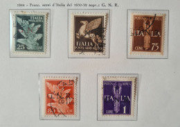 Italy Italien Italie Italia 1943-44 RSI R.S.I. GNR G.N.R. Posta Aerea Lotto Usati - Usati