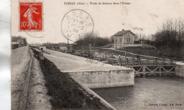 BORAN SUR OISE TRAIN DE BATEAUX DANS L'ECLUSE 1909 TBE - Boran-sur-Oise