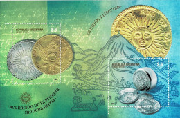 ARGENTINA 2014 Mi BL 144 200th ANNIVERSARY OF COIN MINING MINT MINIATURE SHEET ** - Hojas Bloque