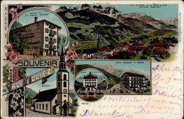 Val-d'Illiez (Wallis) Kirche Souvenir Hotel Du Repos Saison D Hiver Handlung Maison De J. Gamba Epicerie 1910 I-II (Ecke - Other & Unclassified