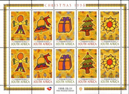 South Africa - 1998 Christmas Sheet (**) # SG 1094-1098 , Mi 1169-1173 - Ungebraucht