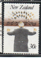 NEW ZEALAND NUOVA ZELANDA 1986 MUSIC CONDUCTOR 30c USED USATO OBLITERE' - Used Stamps