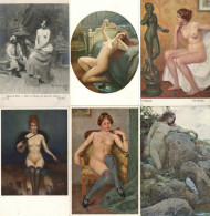 Erotik Album Mit 85 Künstlerkarten Vor 1945 I-II Erotisme - 5 - 99 Karten