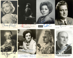 Autograph/Autogramme OPERNSÄNGER Sammlung Mit Ca. 1000 Autogrammkarten Mit Original-Unterschriften Meist Nach 1945 - 500 Postcards Min.