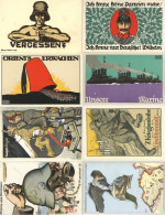 Antipropaganda Und Propaganda WK I über Jahrzehnte Zusammengetragene Sammlung Mit über 500 Ansichtskarten In 2 Alben I-I - 100 - 499 Postcards