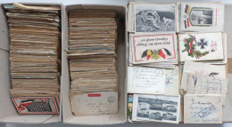 Feldpost WK I Riesenposten Von Ca. 1100 Feldpost-Belegen In 2 Kartons, Sehr Viele Karten, Briefe Mit Inhalt, Soldaten-Fo - 100 - 499 Postcards