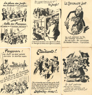 Judaika Seltene Antisemtische Propaganda-Serie Frankreich Le Franciste Um 1940 Set Mit 6 Ansichtskarten I-II Judaisme - 100 - 499 Postcards