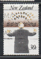 NEW ZEALAND NUOVA ZELANDA 1986 MUSIC CONDUCTOR 30c USED USATO OBLITERE' - Used Stamps