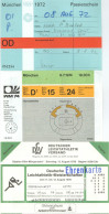 Sport 29 Eintrittskarten Versch. Sportlicher Großveranstaltungen Wie Z.B. Fußball-Weltmeisterschaft 1974 Endspiel, Passi - 100 - 499 Karten