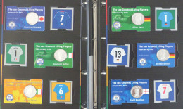 Sport Fußball The 100 Greatest Living Players" FIFA-Silber-Gedenkprägungen, Ordner Mit 30 Medaillen (925er Sterling Silb - 100 - 499 Postcards