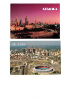 Lot 2 Cpm -  ATLANTA -GEORGIE - U.S.A - Stade Immeuble Tour Publicité FLY DELTA MARLBORO Autoroute - Atlanta