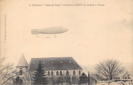 77-LAGNY- LE DIRIGEABLE " VILLE DE PARIS " TRAVERSANT LAGNY , SE RENDNT A VERDUN - Lagny Sur Marne