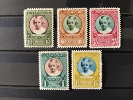 Luxembourg 1928 Child Welfare Mint SG 280-4 Yv 209-13 Mi 208-12 - Autres & Non Classés