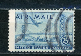 USA : -  TIMBRE DE POSTE AERIENNE - N° Yvert 38 Obli. - 2a. 1941-1960 Usados