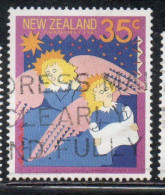 NEW ZEALAND NUOVA ZELANDA 1987 CAROLS CHRISTMAS NATALE NOEL WEIHNACHTEN NAVIDAD 35c USED USATO OBLITERE' - Usados