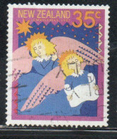 NEW ZEALAND NUOVA ZELANDA 1987 CAROLS CHRISTMAS NATALE NOEL WEIHNACHTEN NAVIDAD 35c USED USATO OBLITERE' - Used Stamps