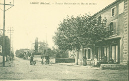 CPA CP Loire (Rhône) Route Nationale Et Hôtel Dumas - Loire Sur Rhone