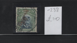 BRITISH SOUTH AFRICA COMPANY 1913/36 KGV 5 SHILLINGS USED STAMP   STANLEY GIBBONS No 238 AND VALUE GBP 110.00 - Used Stamps