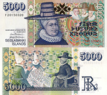 ICELAND, 5000 KRONUR, 2001, P60(4), New Signature, UNC - Islandia