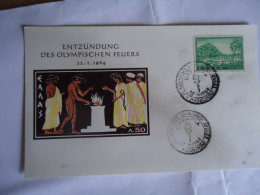 GREECE COMMEMORATIVE   POSTCARDS   1964  OLYMPIC GAMES INNSBRUCK AUSTRIA - Invierno 1964: Innsbruck