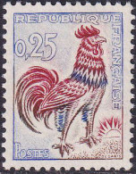 France VARIETES N°1331 D Papier Fluorescent. Qualité:** - 1962-1965 Gallo De Decaris