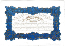 Belgique "Carte Porcelaine" Porseleinkaart, L. Jourdain, Dorure Metallique, Gand, Dim:119x 83mm - Porcelaine