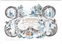 Belgique "Carte Porcelaine" Porseleinkaart, A. Sellier, Peintre, Gand, Dim:117x 82mm - Cartoline Porcellana