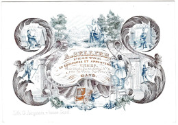 Belgique "Carte Porcelaine" Porseleinkaart, A. Sellier, Peintre, Gand, Dim:117x 82mm - Porcelaine