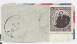 24018) Canada BC British Columbia Closed Post Office Postmark Cancel On Piece - Gebruikt