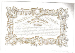 Belgique "Carte Porcelaine" Porseleinkaart, L. Jourdain, Dorure Metallique, Gand, Dim:121x 83mm - Porcelaine