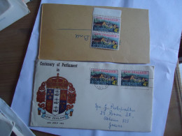 NEW ZEALAND  FDC COVER  1965 PARLIAMENT  POSTED ATHENS ENTER STAMPS - FDC