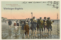 Germany: Nordseebad Büsum - Wattenläufer Mit Musik (Vintage PC 1906) - Büsum