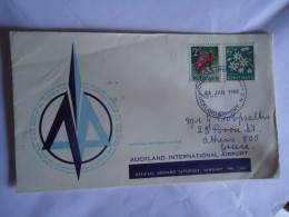 NEW ZEALAND  FDC COVER  1966 FLOWERS  POSTED GREECE - FDC