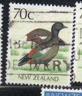 NEW ZEALAND NUOVA ZELANDA 1985 1988 LOCAL BIRD PARADISE SHELDUCK 70c USED USATO OBLITERE' - Gebruikt