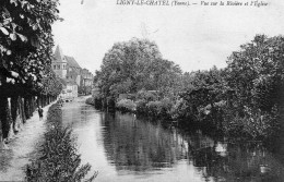 LIGNY LE CHATEL, VUE SUR LA RIVIERE ET L EGLISE, ENFANT REF 10549 SGD - Ligny Le Chatel