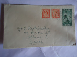 NEW ZEALAND  FDC COVER   1960    POSTED ATHENS - FDC