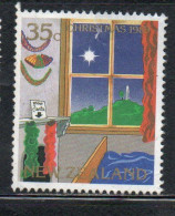 NEW ZEALAND NUOVA ZELANDA 1989 STAR OF BETHLEHEM CHRISTMAS NATALE NOEL WEIHNACHTEN NAVIDAD 35c USED USATO OBLITERE' - Gebraucht