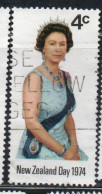 NEW ZEALAND NUOVA ZELANDA 1974 WAITANGI DAY QUEEN ELIZABETH II 4c USED USATO OBLITERE' - Gebruikt