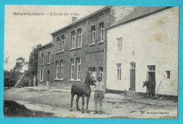 * Matagne La Grande - Doische (Namur - La Wallonie) * (Ed. Marchal - Charlier) L'école Des Filles, Animée, Cheval, Horse - Doische