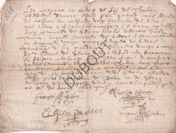 Thulin/Hensies - Manuscrit - 1669  (V2662) - Manuscrits