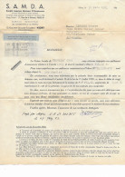 NIORT Lettre Facture S.A.M.D.A. Assurance Vers L'Allemagne 1963 - Bank & Versicherung