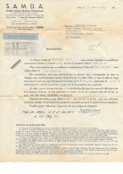 NIORT Lettre Facture S.A.M.D.A. Assurance Vers L'Allemagne 1963 - Banca & Assicurazione