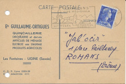 UGINE (73) C.P. Quincaillerie Droguerie Ect... 1960 Pour ROMANS (26) - Drogisterij & Parfum