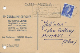 UGINE (73) C.P. Quincaillerie Droguerie Ect... 1960 Pour ROMANS (26) - Droguerie & Parfumerie